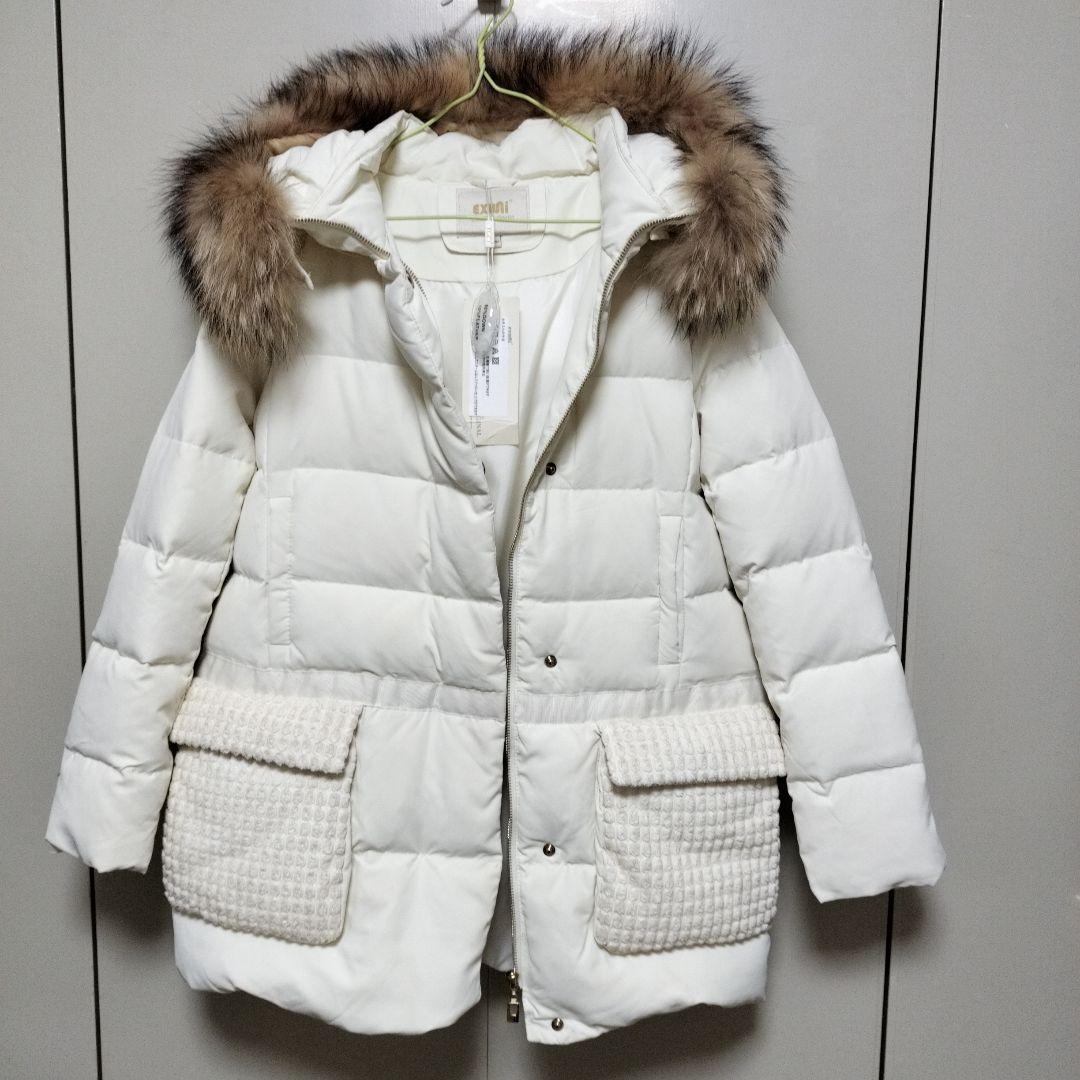 お値引き☆ラクーンファーダウンジャケット　M〜L オフホワイト