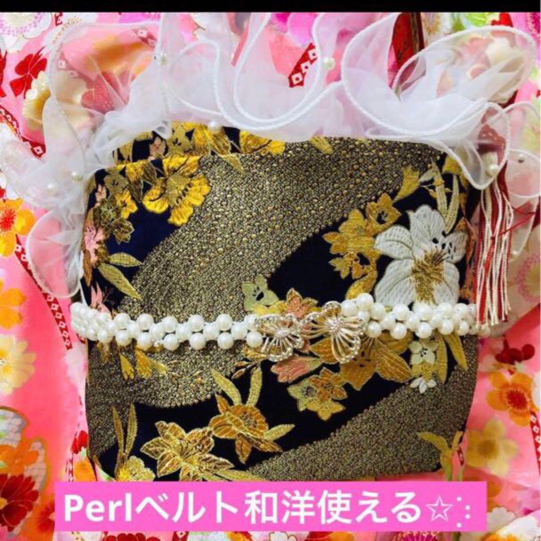 七五三七歳❣️四つ身着物未使用⭐︎ピンク花々金彩煌びやか絢爛⭐︎完全フルセット激可愛い