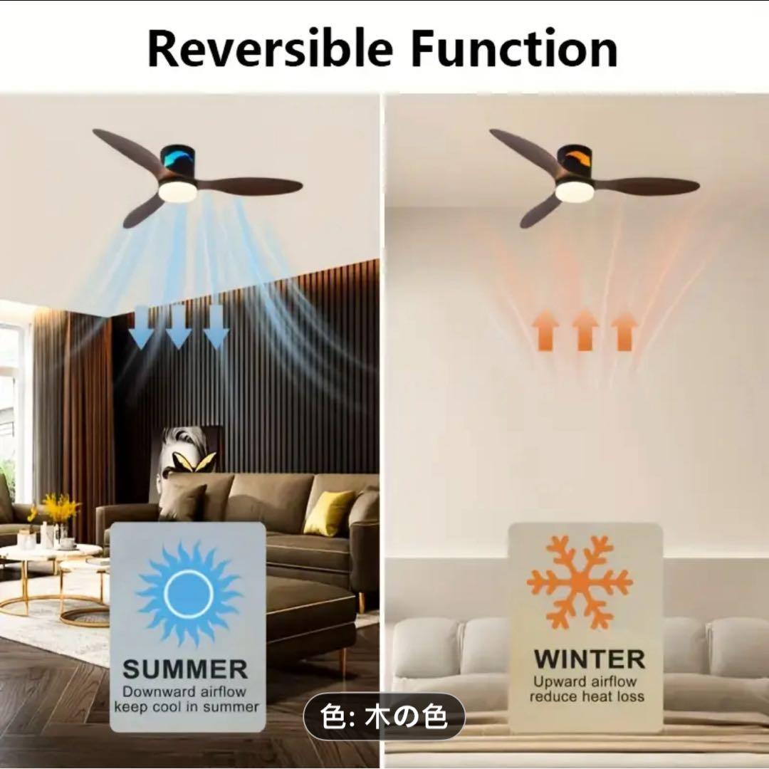 新品 シーリングファンライト 正逆回転 3枚羽根 リモコン付 オールシーズン