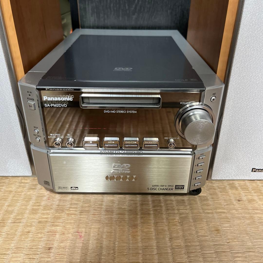 Panasonic SA-PM2DVD ミニコンポMD.5disc CD.DVD