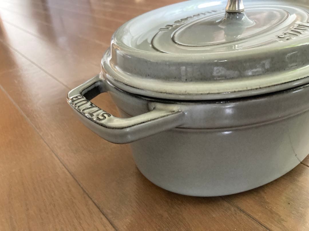ストウブ 23cm ピコ・ココット オーバル グレー 鍋 Staub
