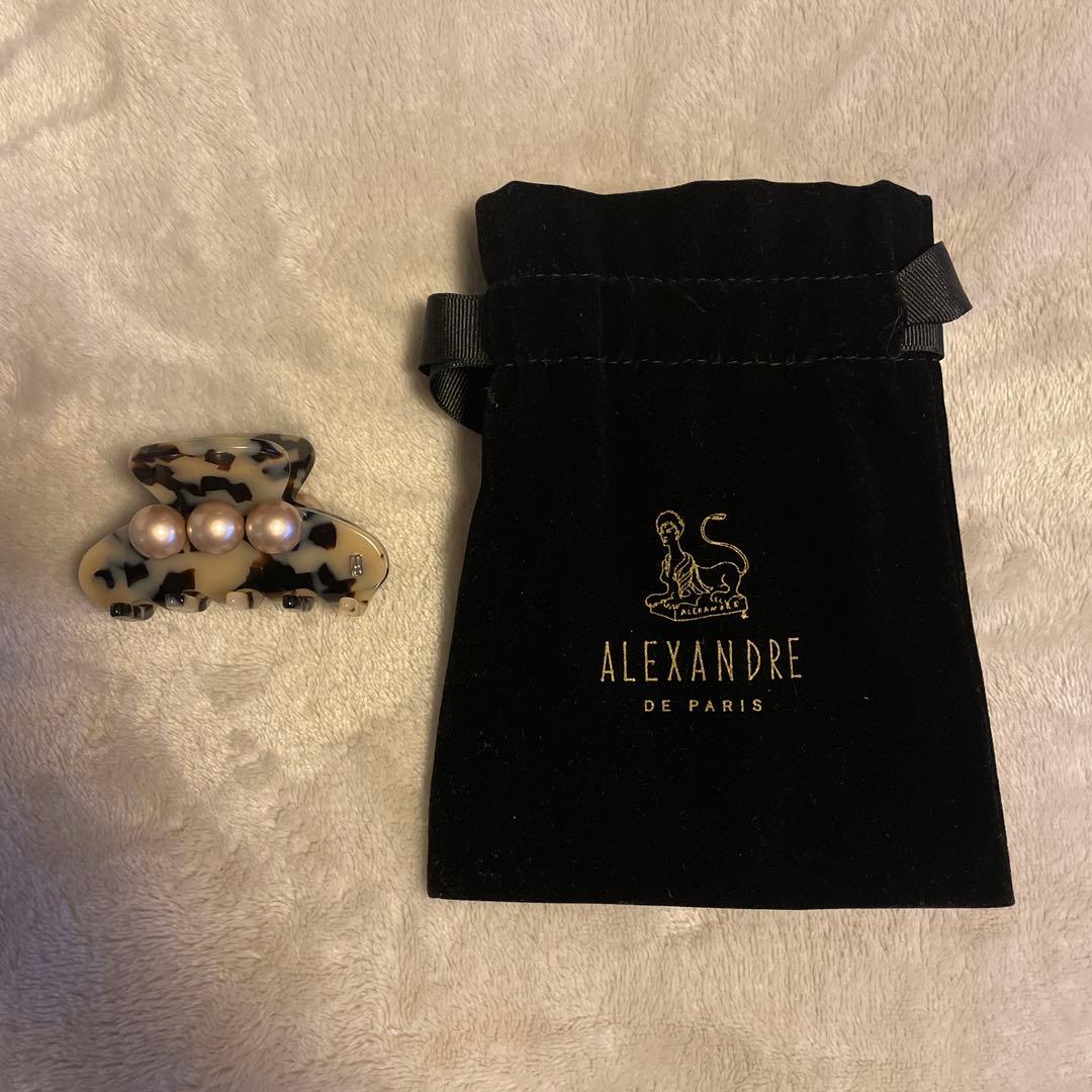 ALEXANDRE DE PARIS ヘアクリップ パール付き