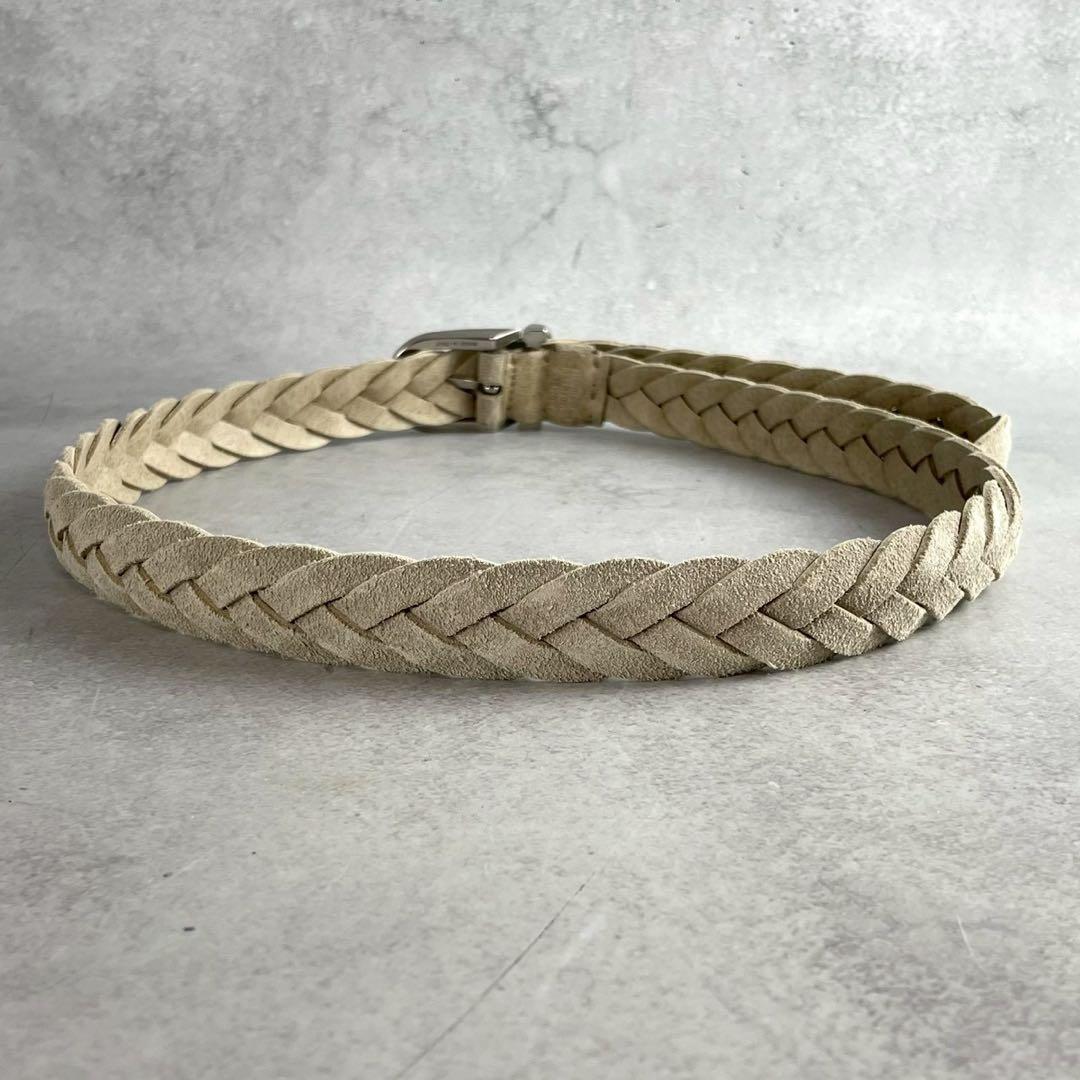 【美品/付属品完備】ブルネロクチネリ レザー ベルト スエード ベージュ系