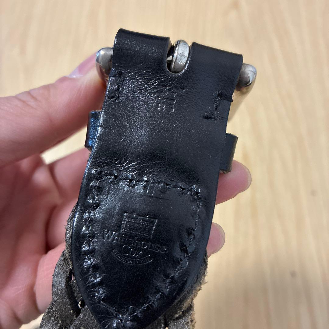 ホワイトハウスコックス　メッシュベルト　ブラック