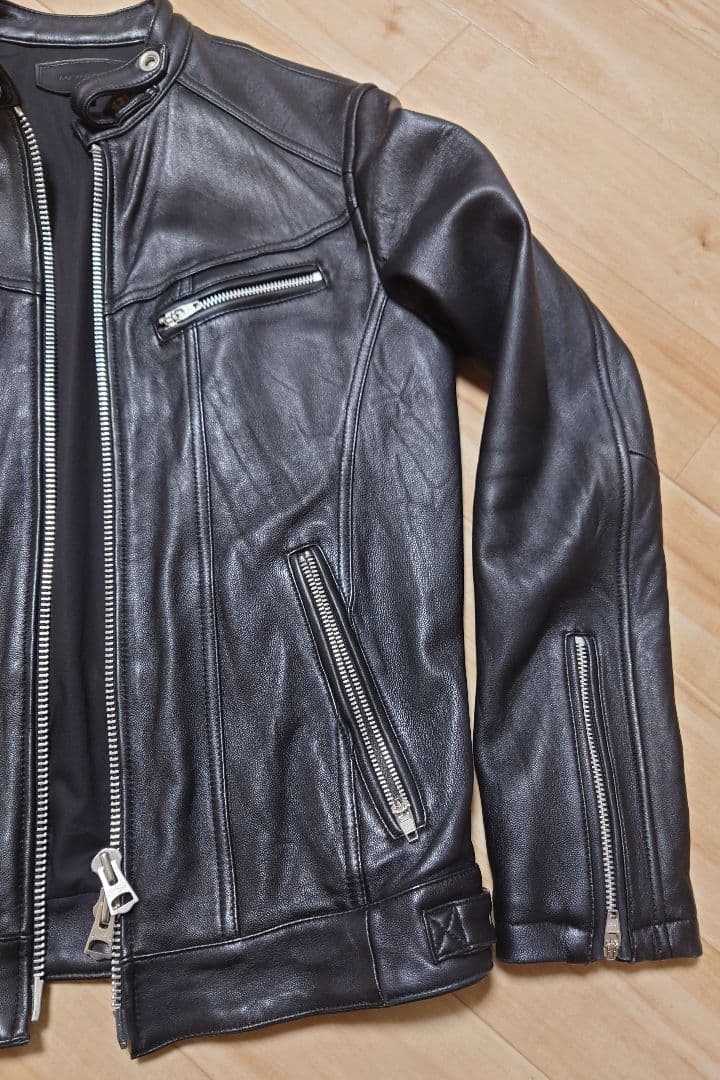 JACKROSE ラムレザー シングルライダースジャケット　サイズ4
