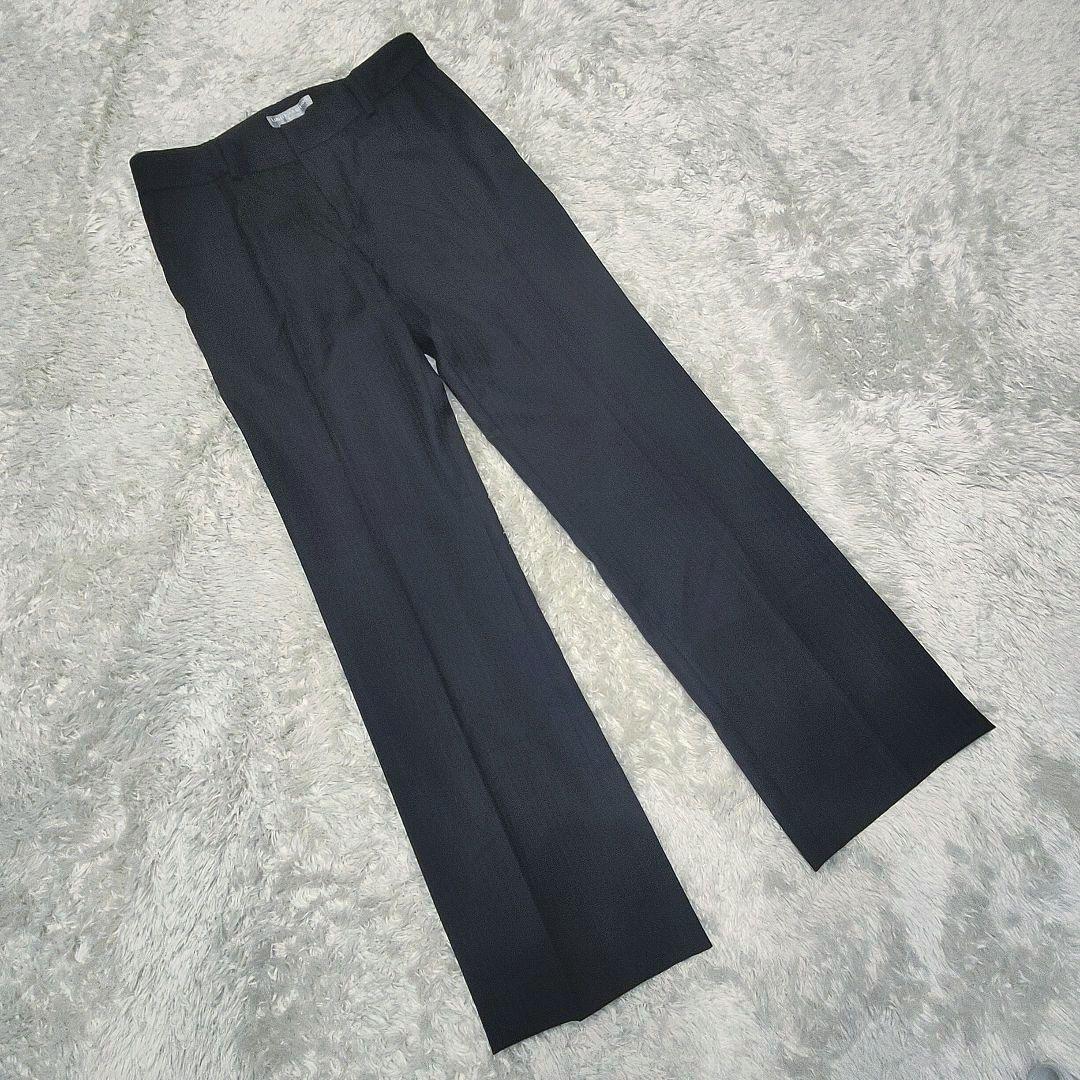 最高級 ロロピアーナ イタリア製生地 シルク混 パンツスーツ 濃紺