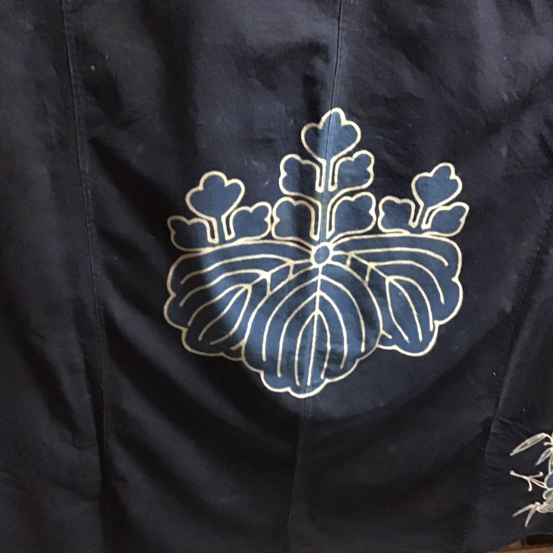 古布藍染め家紋布地、ＫM９