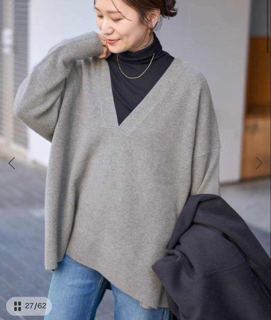 【未使用】MUSIC DEEP V ルーズプルオーバー