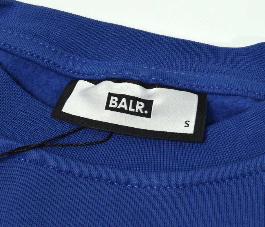 未使用3万 BALR. ボーラー スウェットトレーナー 裏起毛 S ブルー 秋冬