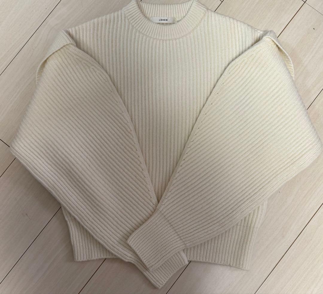 こ*き様 LOHEN ローヘン　レイヤードスリーブニット　 WHITE
