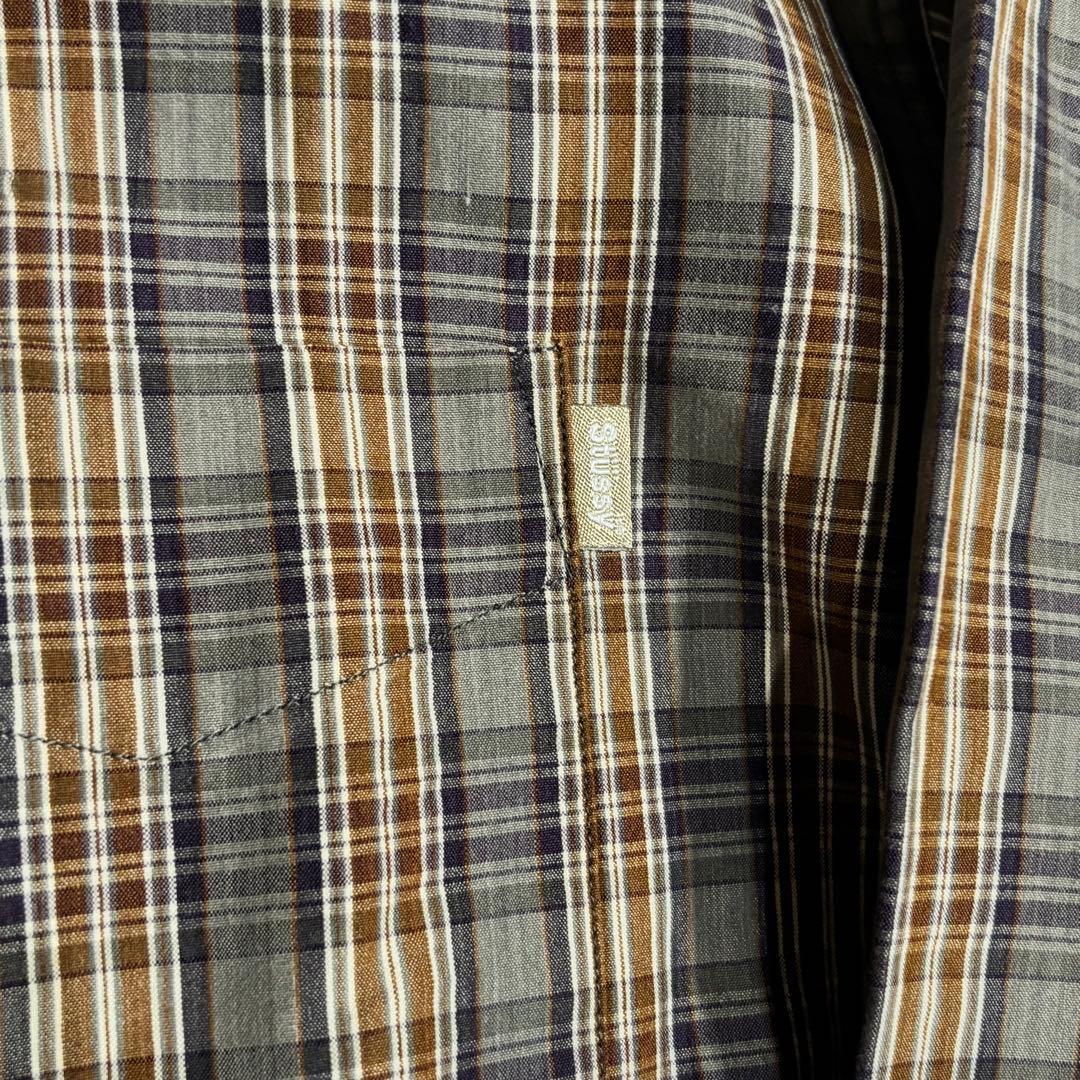 old stussy コットンチェックシャツ