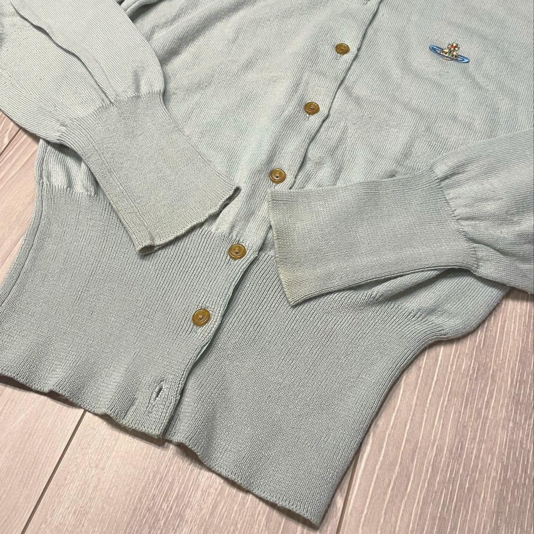 ヴィヴィアンウエストウッド レッドレーベル オーブ刺繍カーディガン ミント M