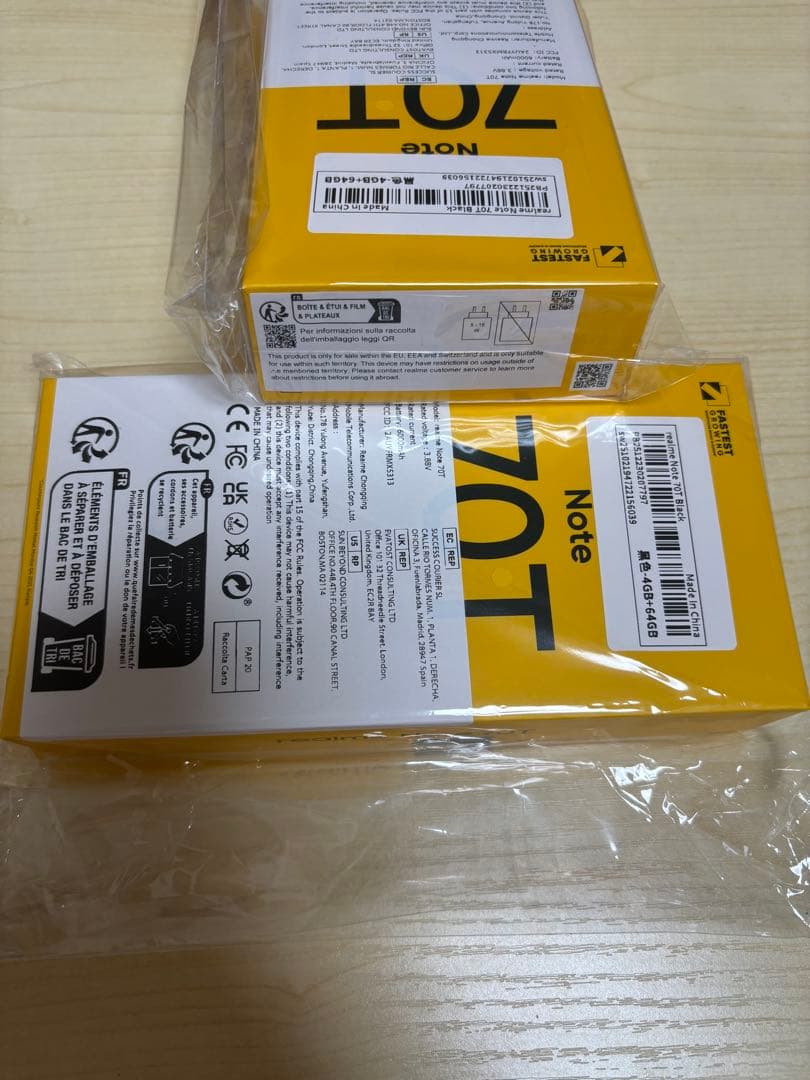 realme Note 70T 本体 RAM 4GB/64GB 2台セット