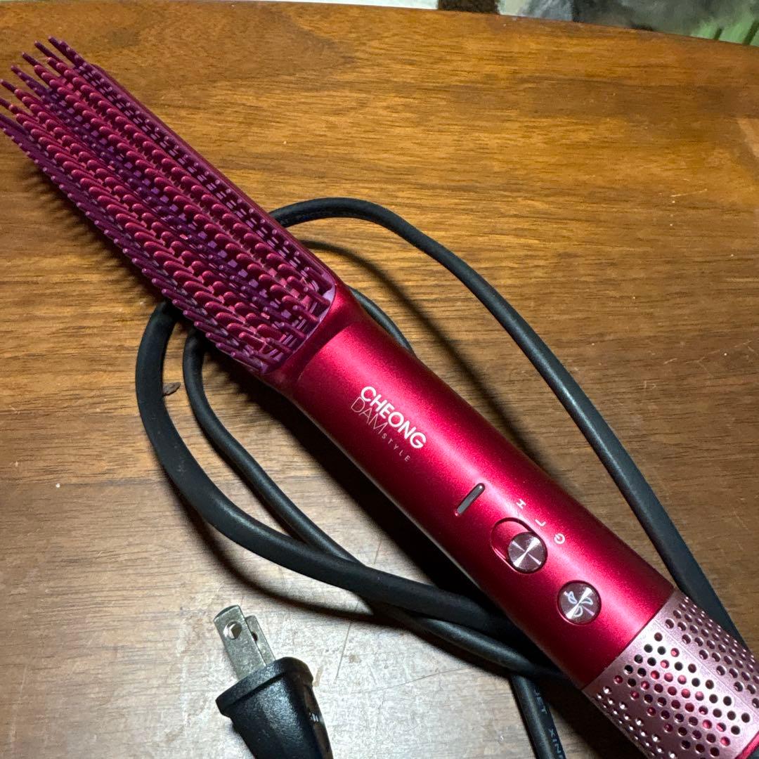 CHEONG DAM STYLE ブラシヘアアイロン レッド