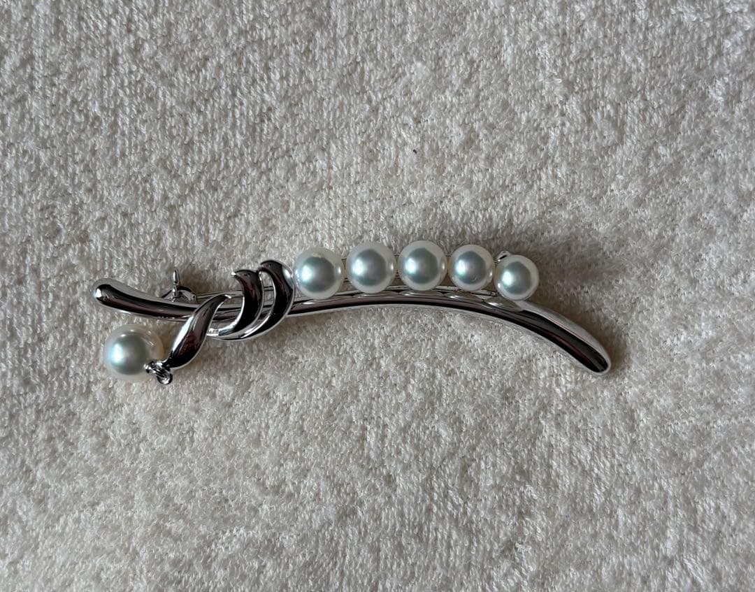 メ*3様 MIKIMOTO ミキモト アコヤ真珠　パール　ブローチ　シルバー　美