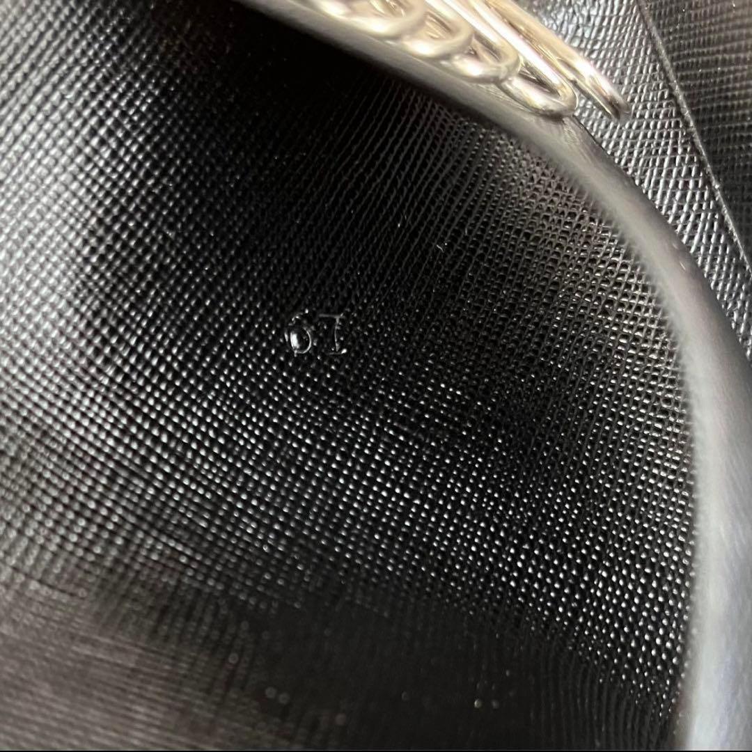 美品 PRADA ロゴプレート キーケース 6連 ナイロン ブラック M223