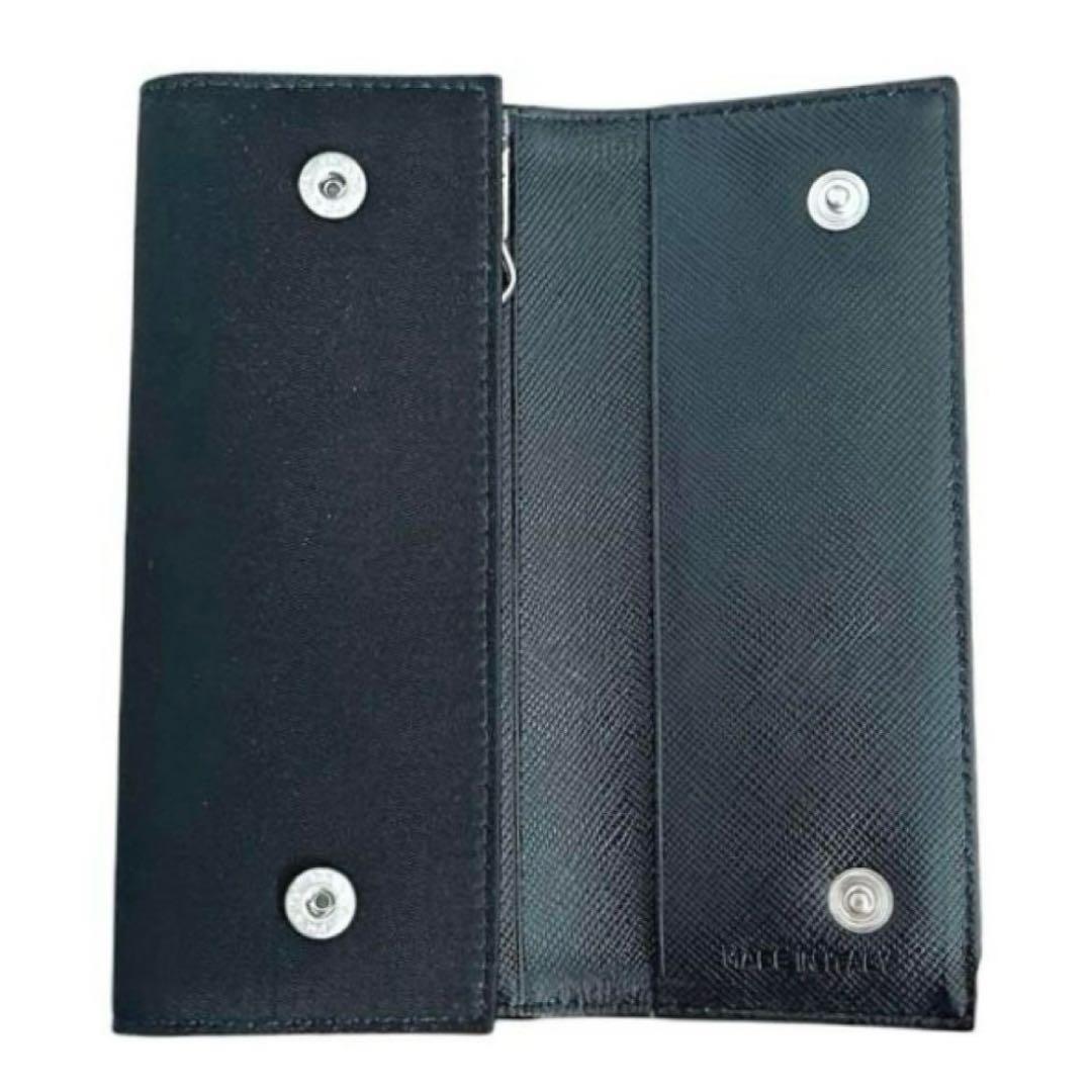 美品 PRADA ロゴプレート キーケース 6連 ナイロン ブラック M223