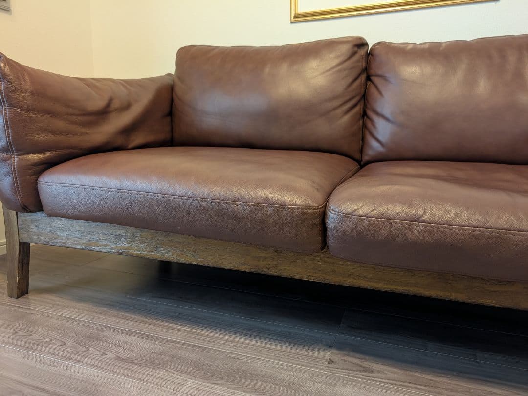 LOWYA本革ソファ（キャメル）