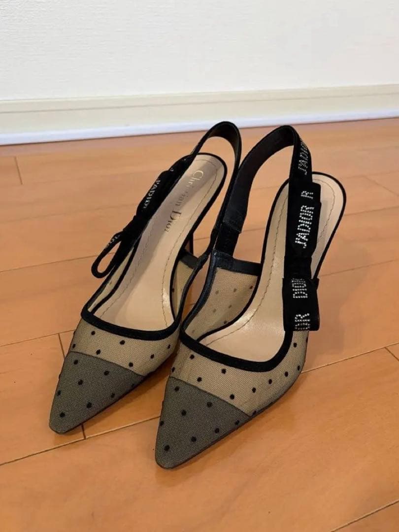 ディオール Christian Dior ドット ハイヒール パンプス 36