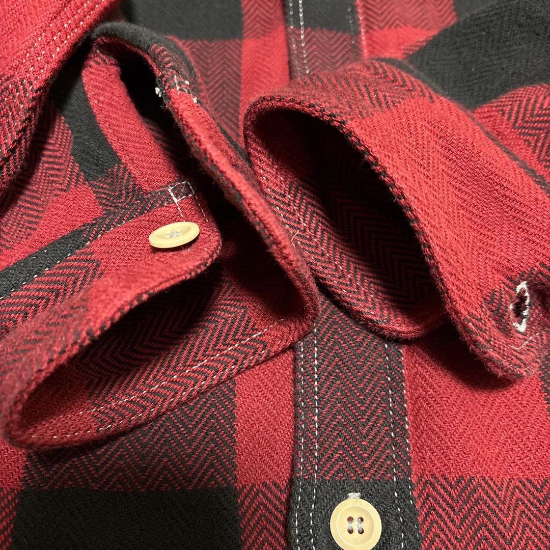 桃太郎ジーンズ　ヘビーネルシャツ　size42