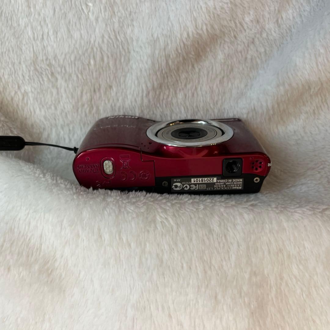 Nikon COOLPIX L23 レッド 電池新品交換済み　キッズカメラにも可