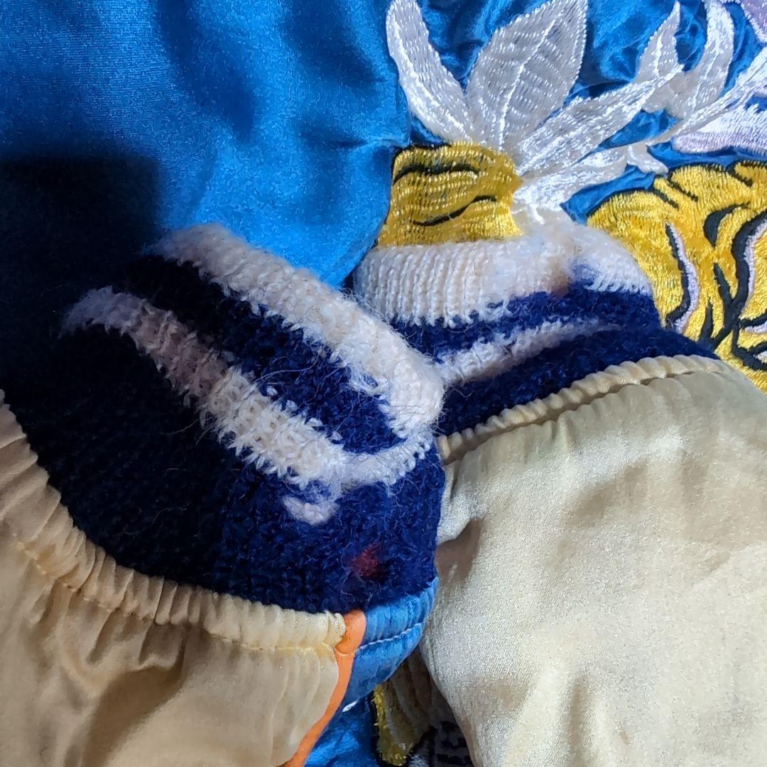 ep5 スカジャン リバーシブル 黒×青 虎×鷲 メンズS相当