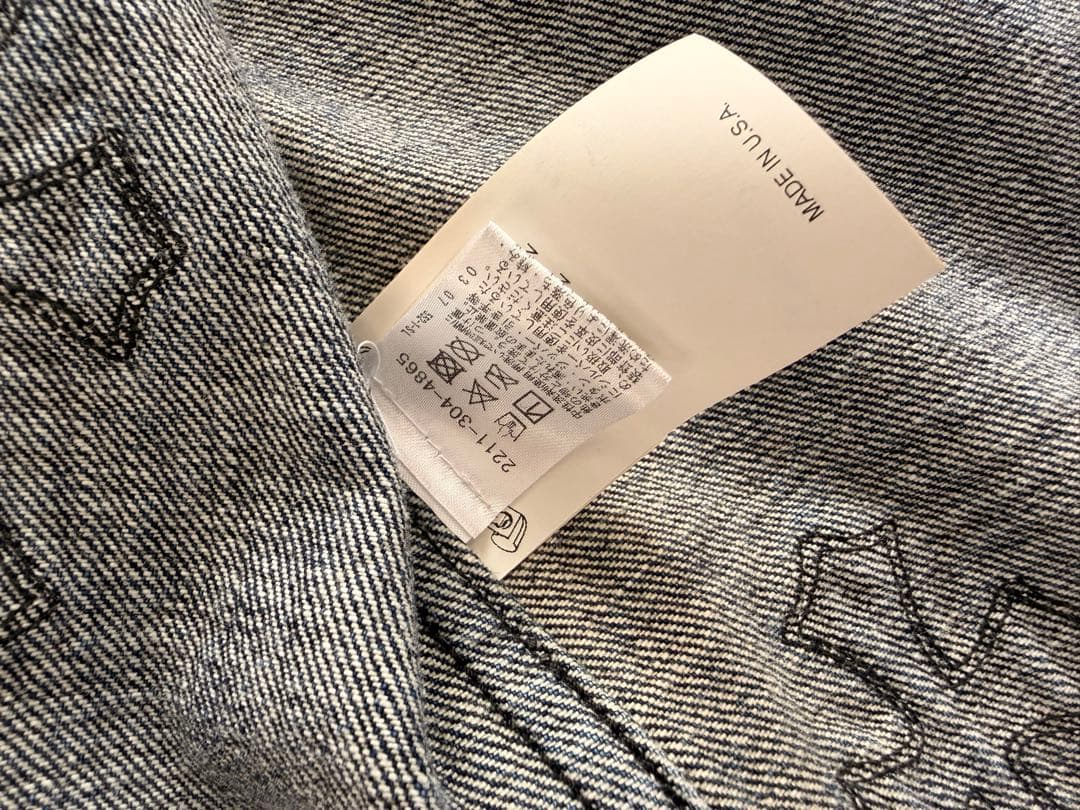 クロムハーツ 　ルーズエンド クロスパッチデニム長袖シャツ　デニムシャツ