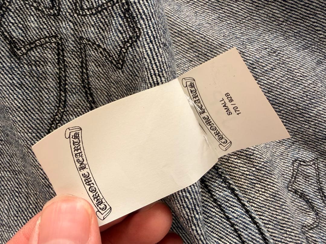 クロムハーツ 　ルーズエンド クロスパッチデニム長袖シャツ　デニムシャツ