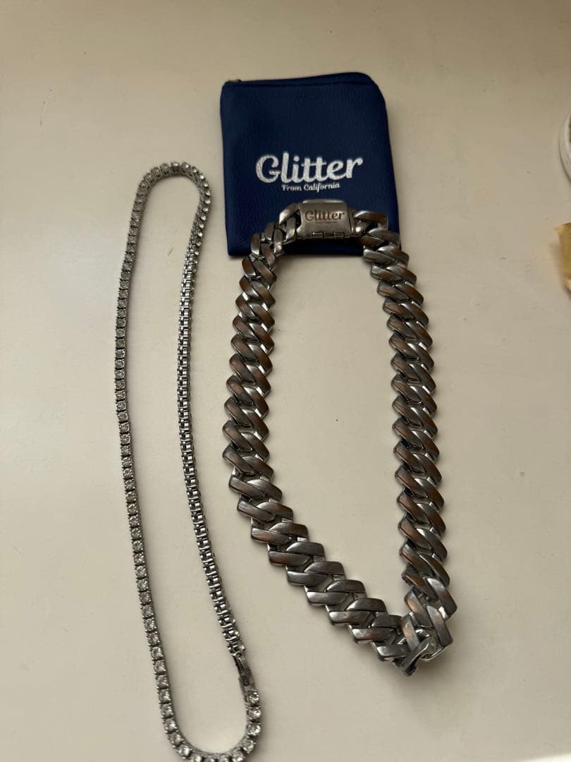 Gulitter iced outチェーン19mm 45cmブリンブリンセット