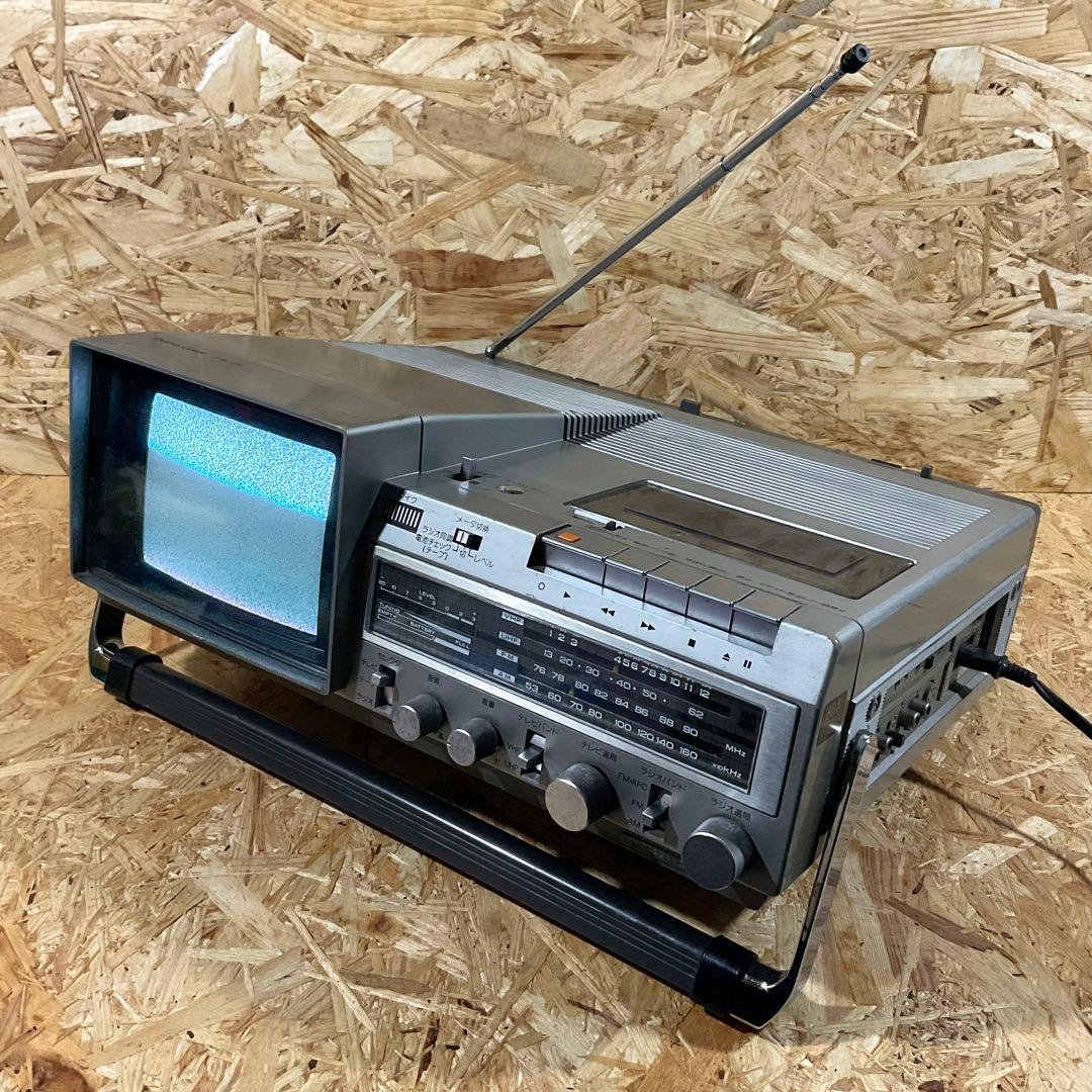 National TH6-X30 1980年製 ブラウン管TV付ラジカセ 動作品