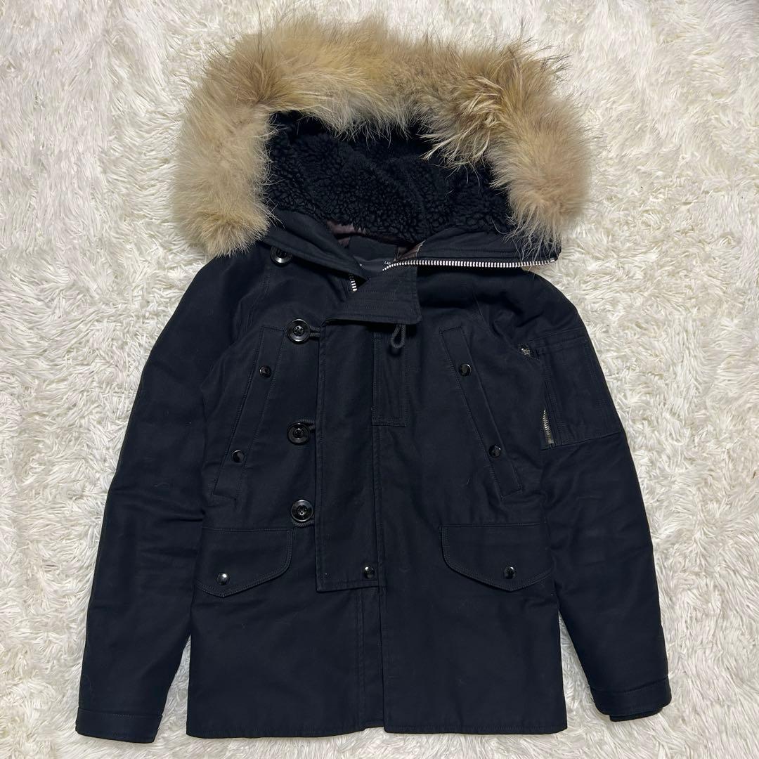 ラッドミュージシャン　モッズコート　N3-B ファー　ブラック　サイズ42