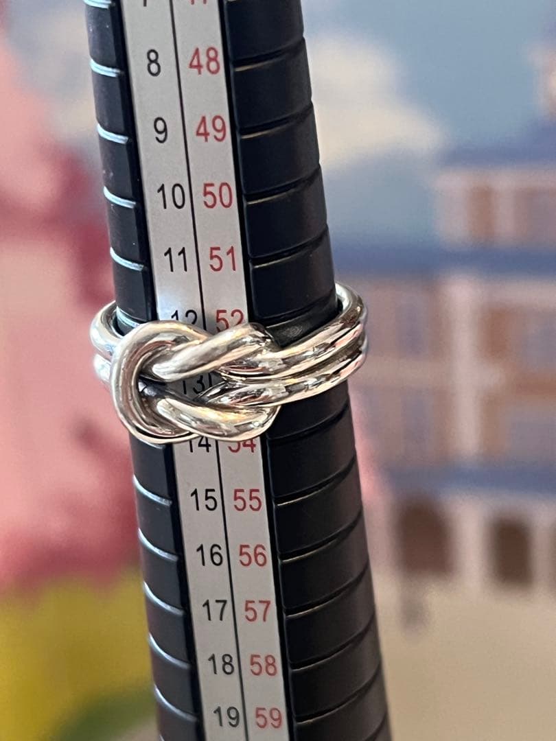 グッチ　シルバー 編み込みデザインリング 13号