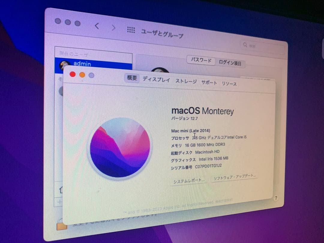 Macデスクトップ Mac mini late 2014 16GB fusion drive 2TB
