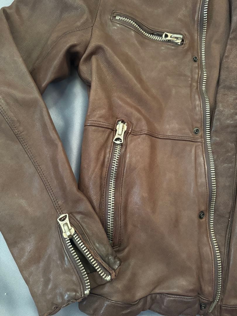 ママもん　ナノユニバース　ライダースジャケット サイズ48