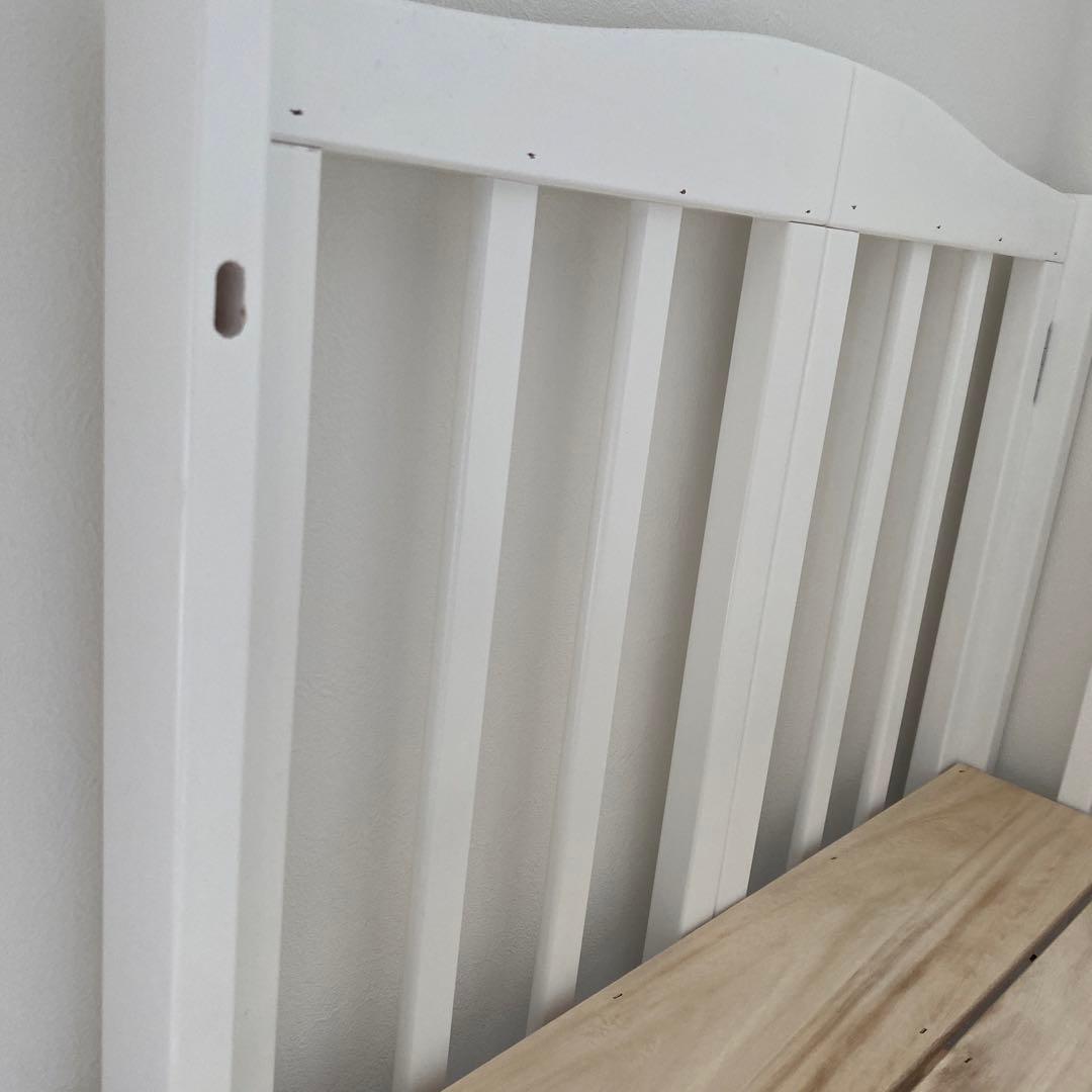 【送料込み】KATOJI 折りたたみ ミニベビーベッド 白 美品 ~24か月