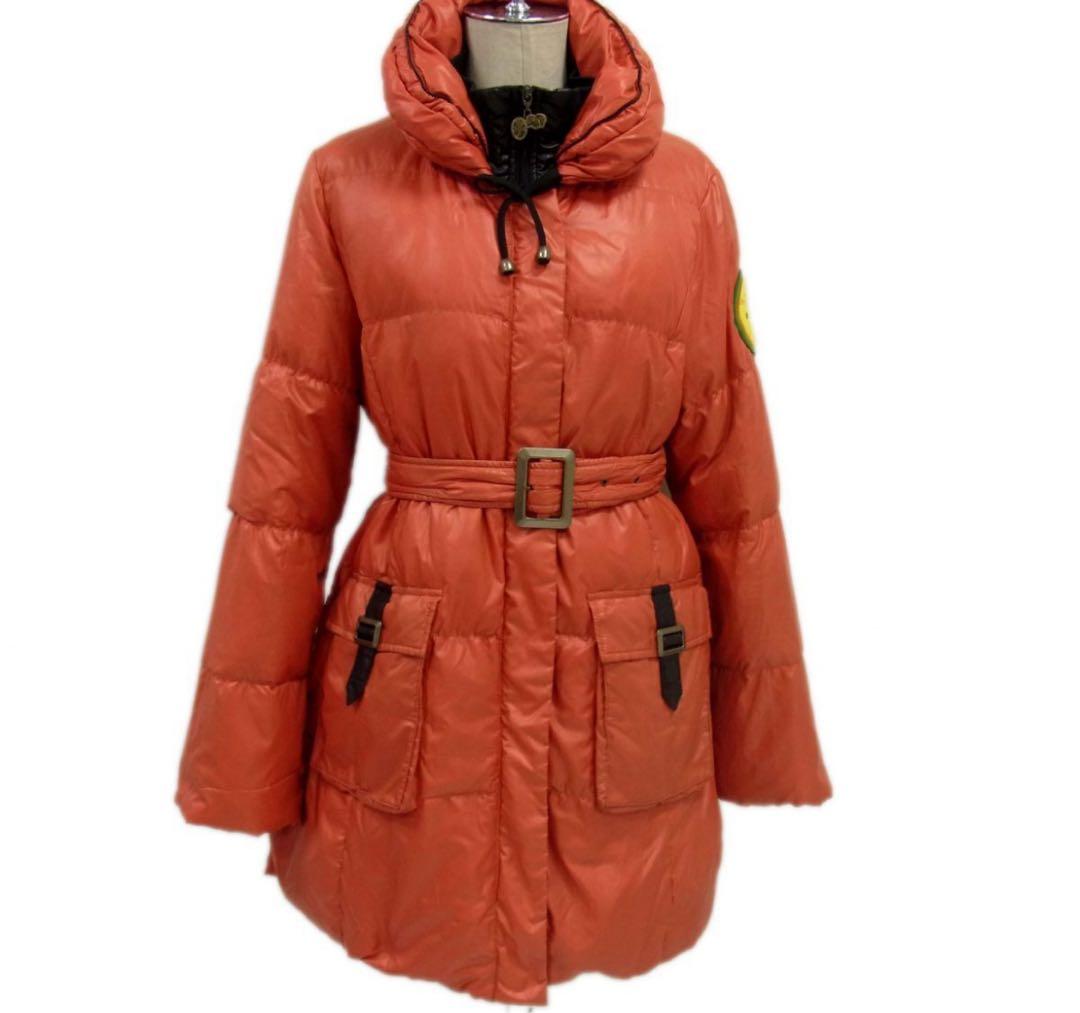 benimaruカステルバジャック ダウンコート オレンジ 2重襟 リブ