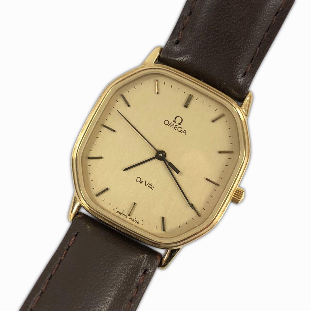 OMEGA オメガ デビル クォーツ オクタゴン 稼働品 社外ベルト