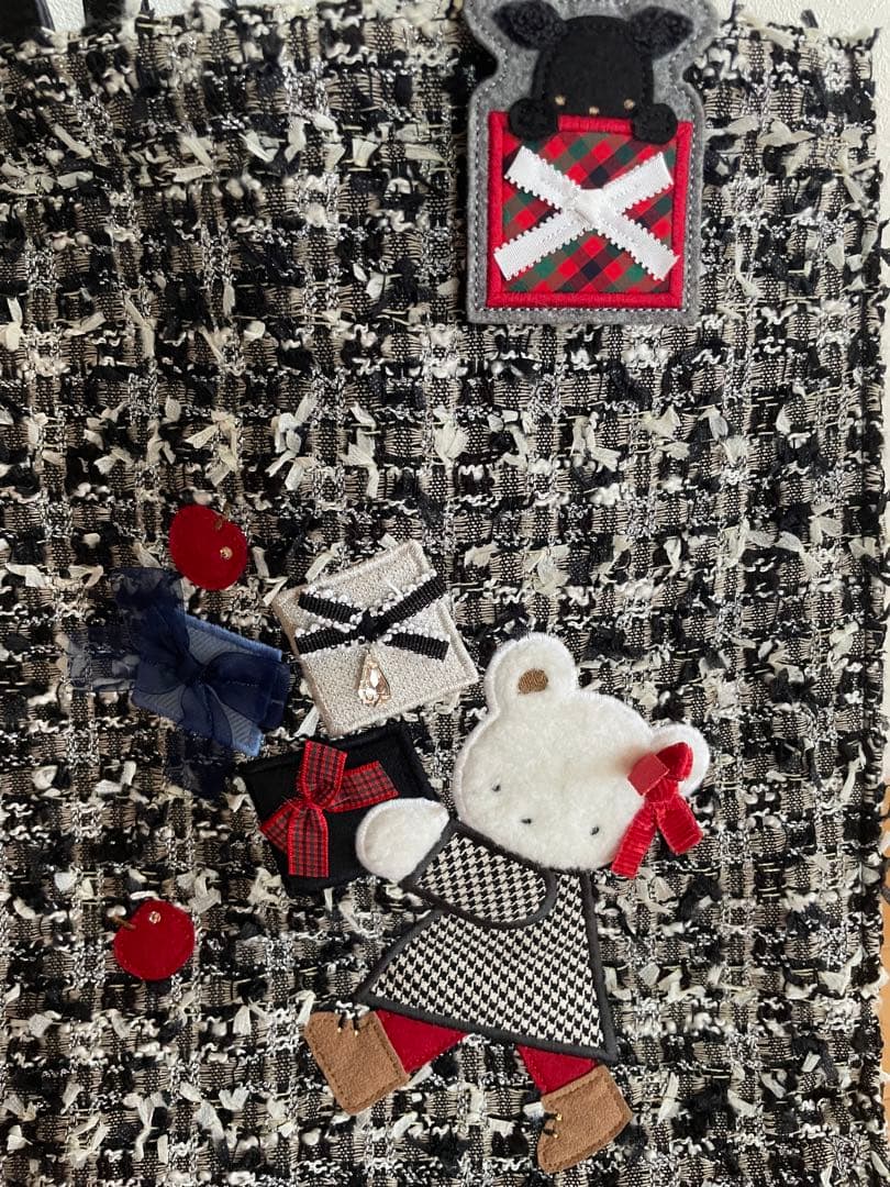 ファミリア　familiar 限定バッグツイードトートバッグ