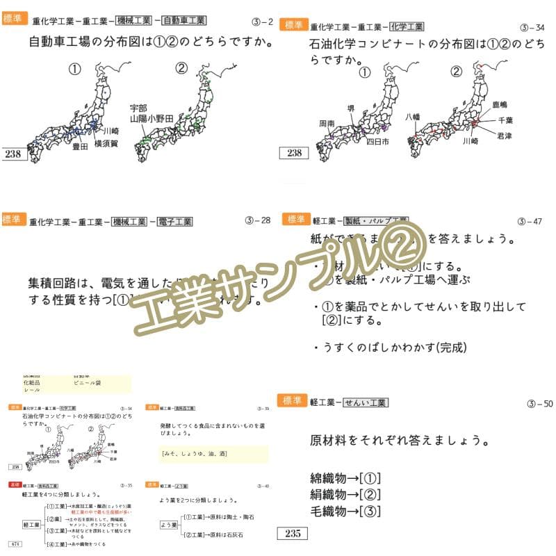 中学受験 暗記カード　極める地理(分野別)　サピックス　コアプラス　予習シリーズ