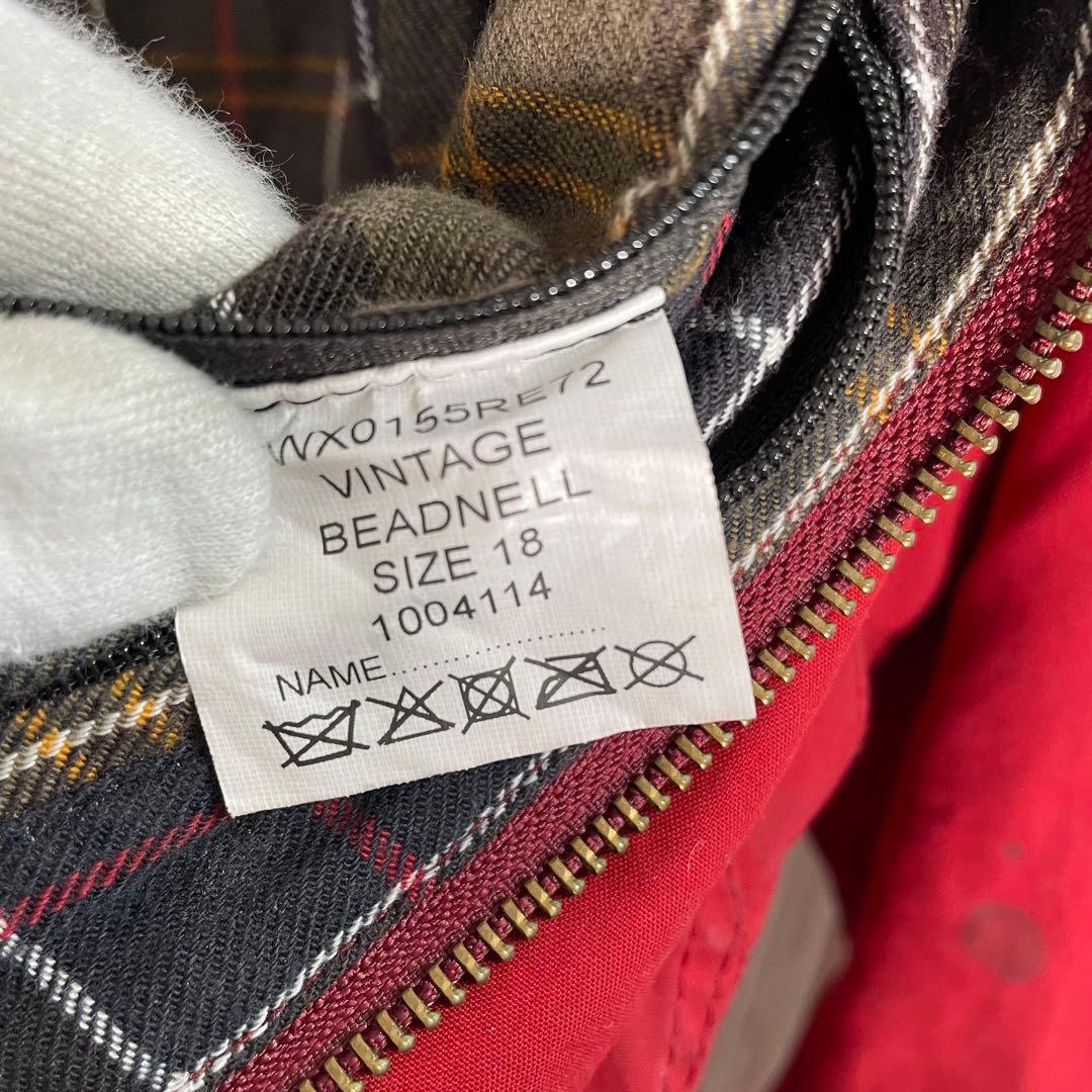 【人気】バブアー オイルドジャケット　赤　 BEDALE ビデイル