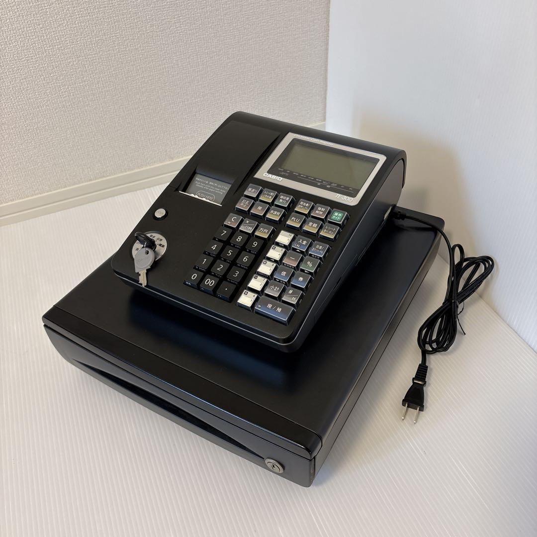【動作確認済み】 CASIO 電子レジスター TE-300 ブラック カシオ