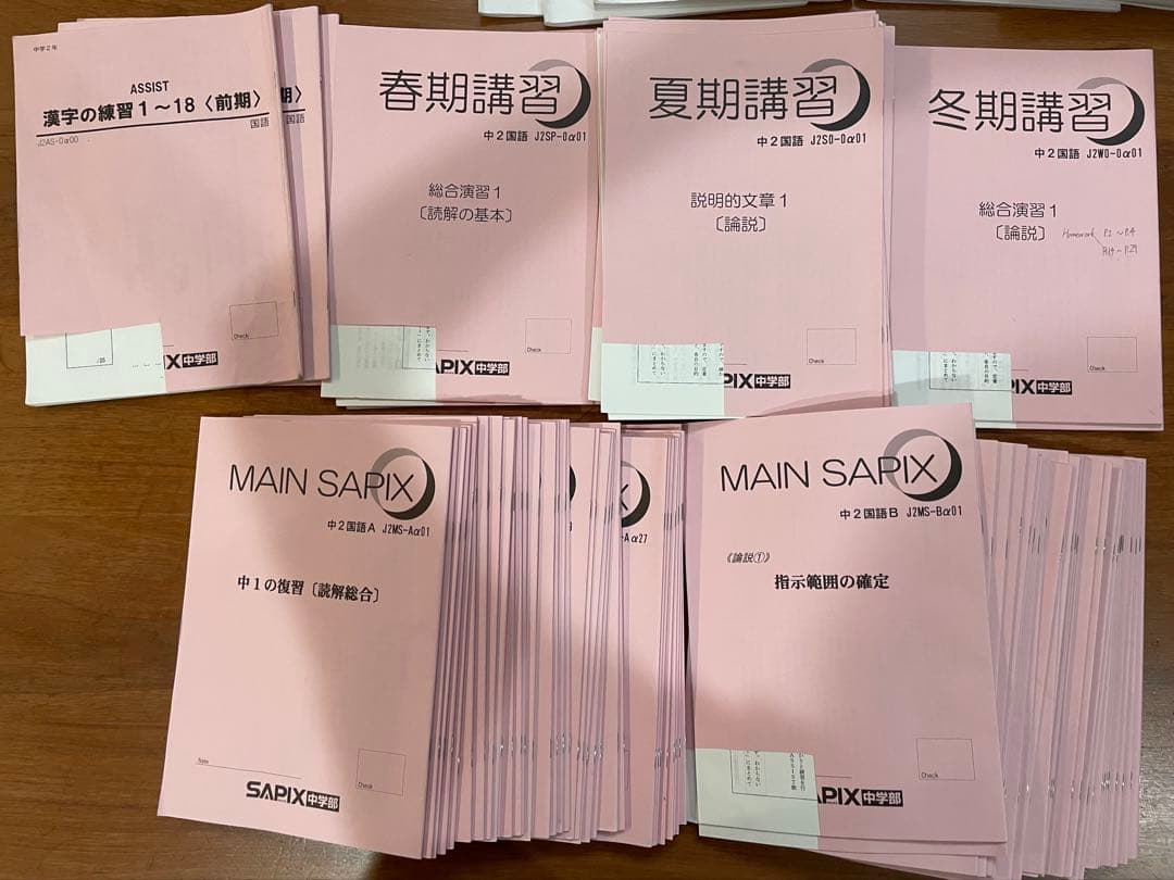 超レア【SAPIX中学部】中２中３国語MAIN SAPIX・春夏冬期講習GSSS