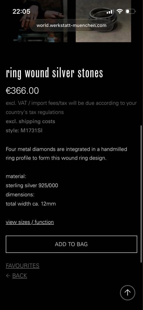 Werkstatt munchen ワークスタットミュンヘン　シルバー　リング