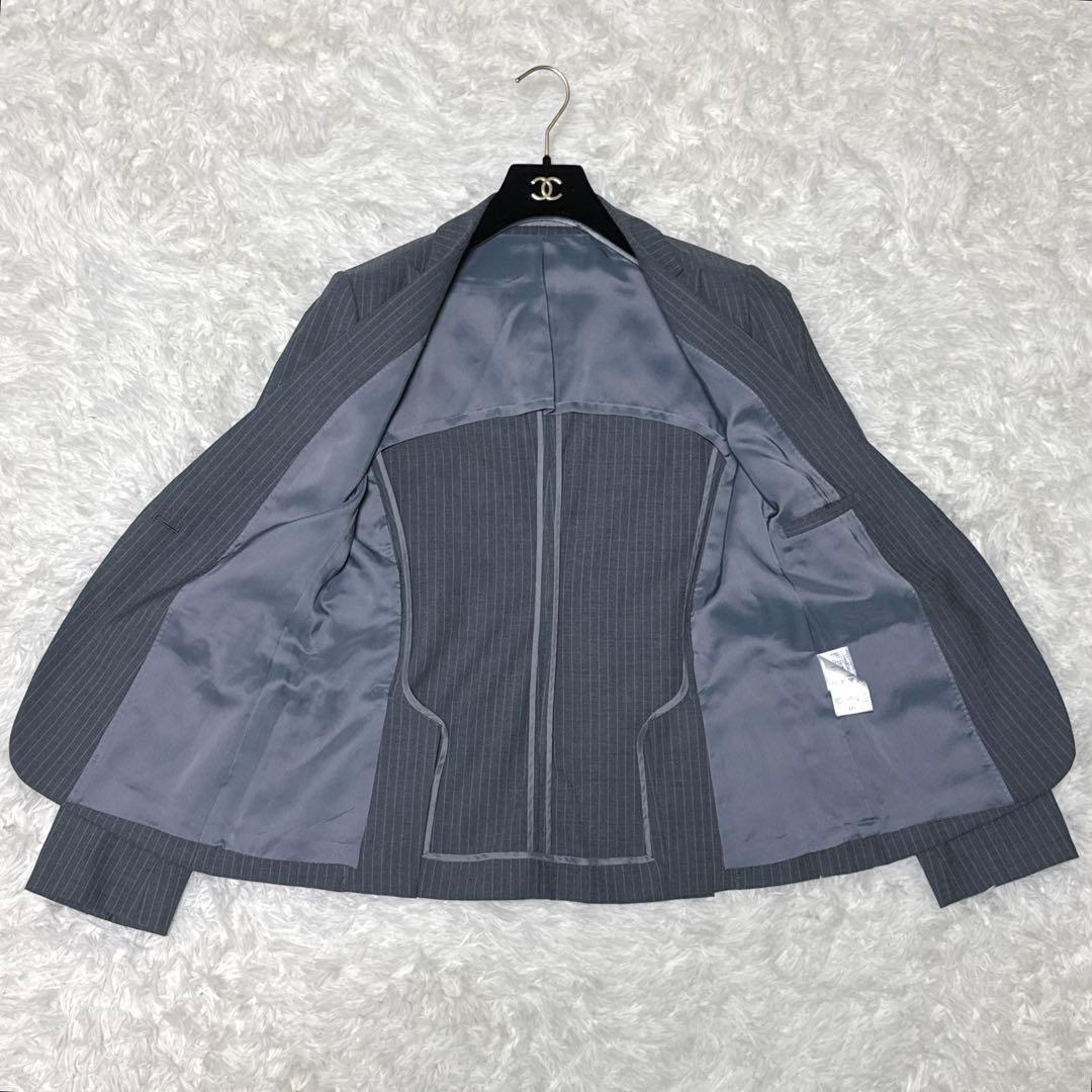 最高級✨ロロピアーナ✨セオリーリュクス パンツスーツ グレー ストライプ 美品