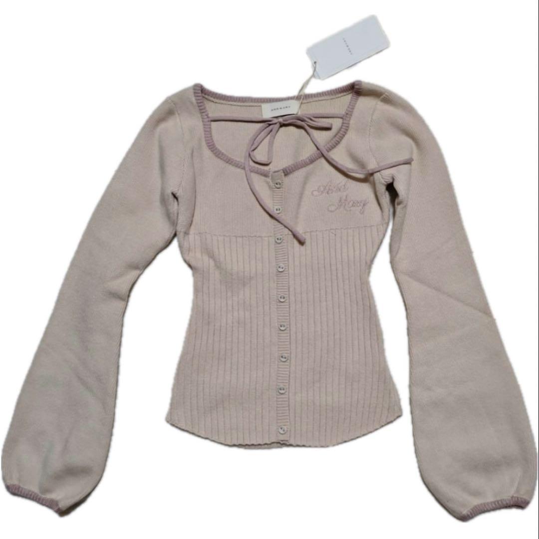 トップス andmary sonique knit tops ivory