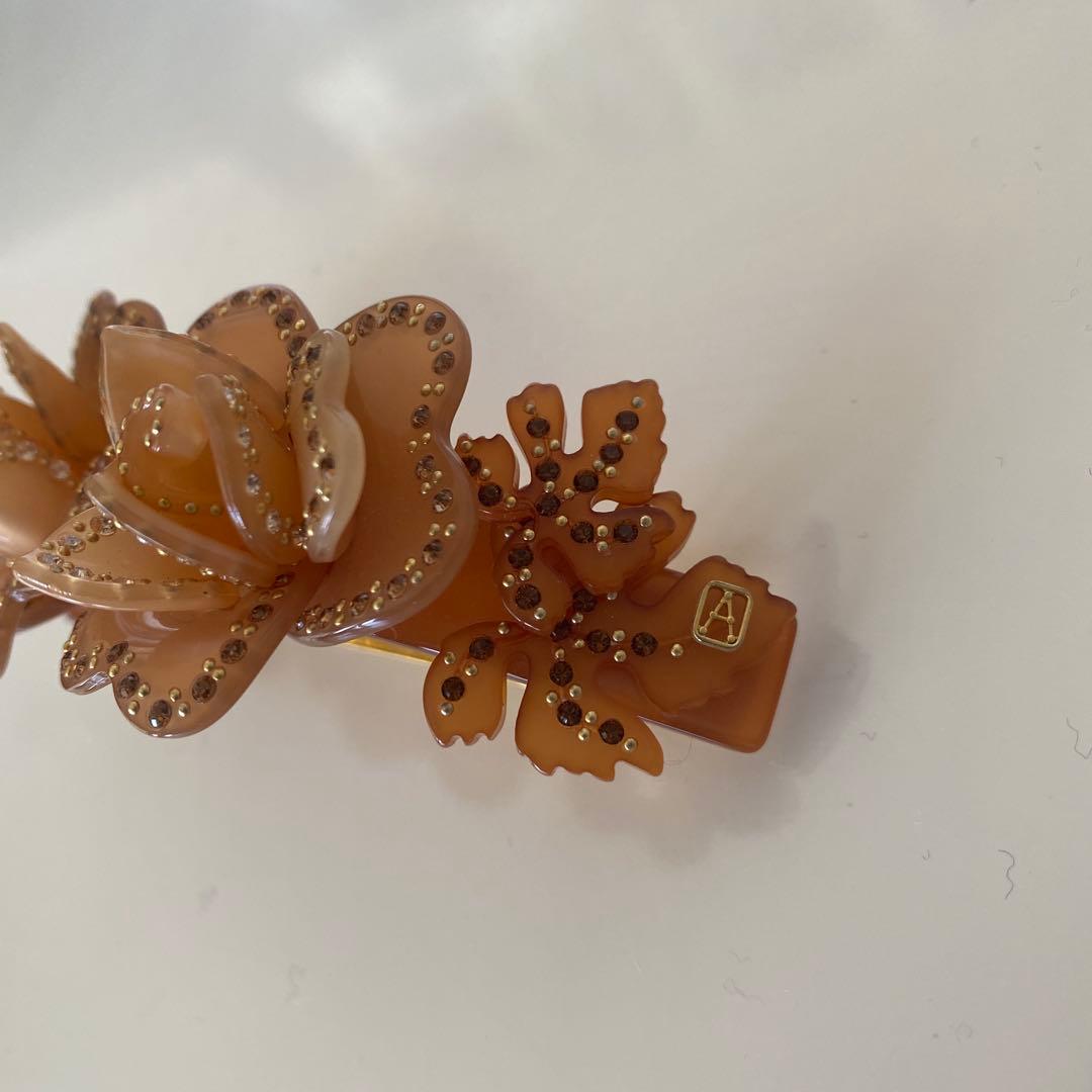 Alexandre De Paris ラインストーン装飾ローズ バレッタ♡美品♡