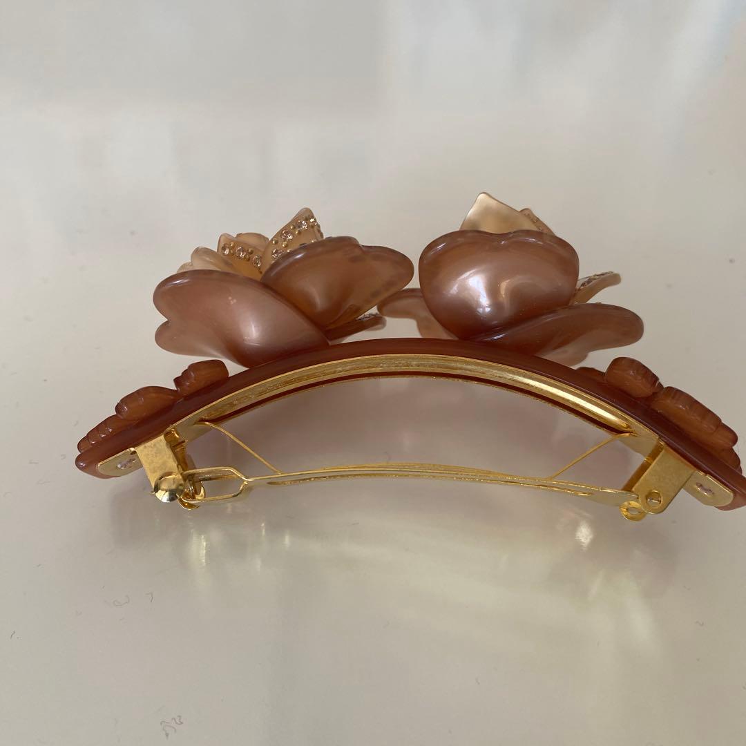 Alexandre De Paris ラインストーン装飾ローズ バレッタ♡美品♡