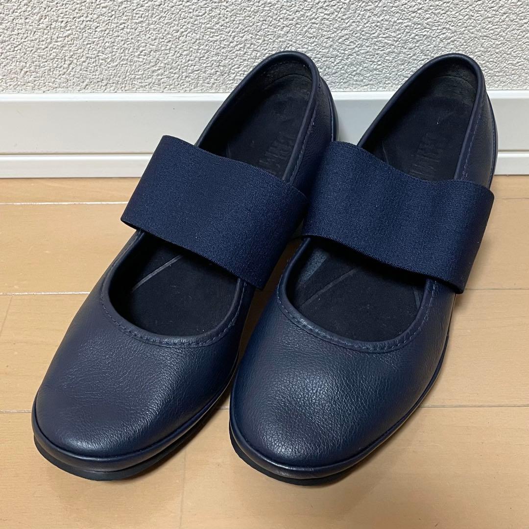 【数回使用程度】カンペール オールライト パンプス レザー ネイビー