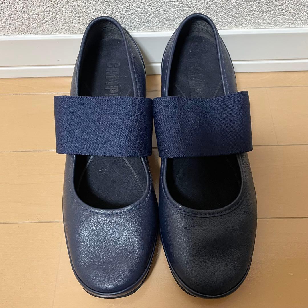 【数回使用程度】カンペール オールライト パンプス レザー ネイビー