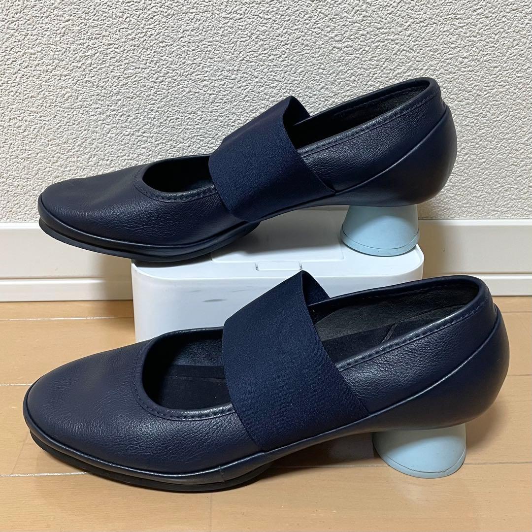 【数回使用程度】カンペール オールライト パンプス レザー ネイビー